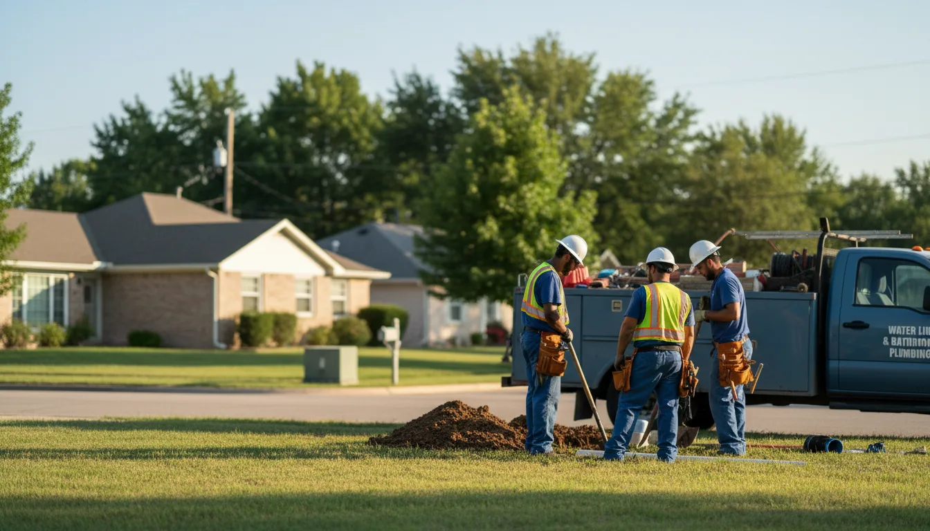 Residential water line and bathroom plumbing service in Edinburg, ND